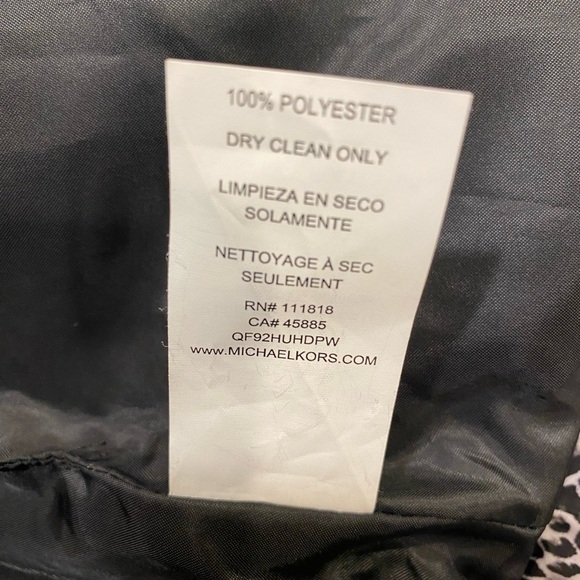 {Michael Kors} Puffer Vest Size Small Gray Black Full Zip Snake Print - Picture 11 of 11